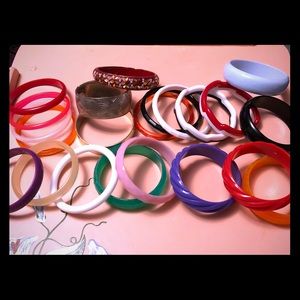 SOLD Lot of twenty two (22) bangle bracelets